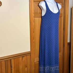Old Navy Blue Patterned Maxi Dress